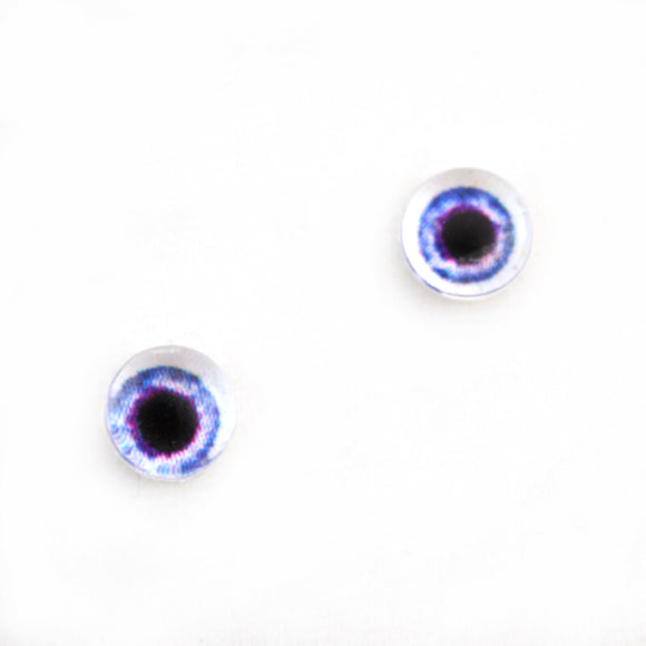 6mm Light Purple Doll Glass Eyes with Whites