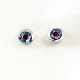 6mm Pink and Blue Doll Glass Eyes with Whites