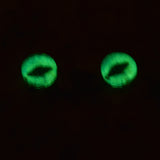 8mm Glow in the Dark Blue and Green Cat Glass Eyes