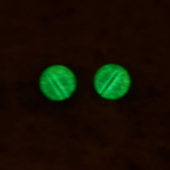 8mm Glow in the Dark Green Dinosaur Glass Eyes
