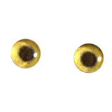 8mm gold metallic glass eye