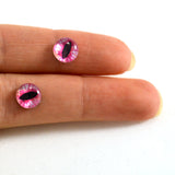 8mm Hot Pink Dragon or Cat Glass Eyes