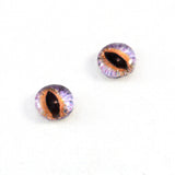 6mm Purple and Orange Cat or Dragon Glass Eyes