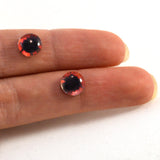 8mm Red and Black Vampire Scary Glass Eyes