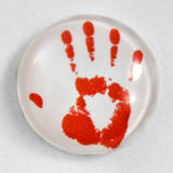 Bloody Handprint Halloween Glass Cabochon