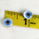 10mm Blue Human Glass Eyes with Whites