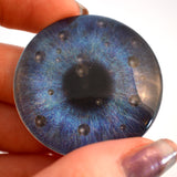 Blue and Gunmetal Burst Animated Glass Eyes
