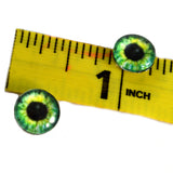 10mm Bright Green Clockface Steampunk Glass Eyes