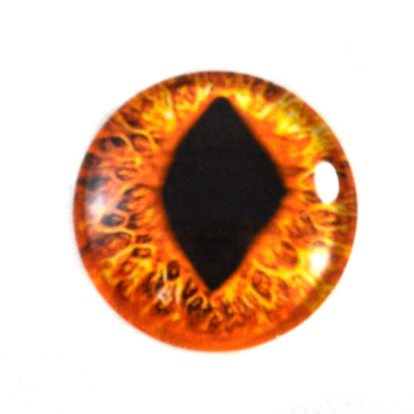 Bright Orange Cat Dragon Glass Eyes