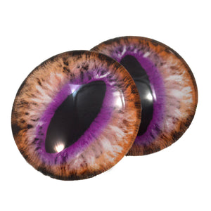 Brown and Fuchsia Cat Glass Eyes