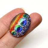 Colorful Jumping Spider Eyes Glass Cabochon