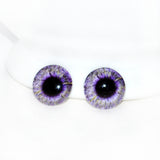 16mm Purple Fantasy Glass Eyes with Yellow