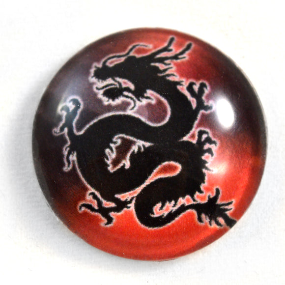 Chinese Dragon Glass Cabochon