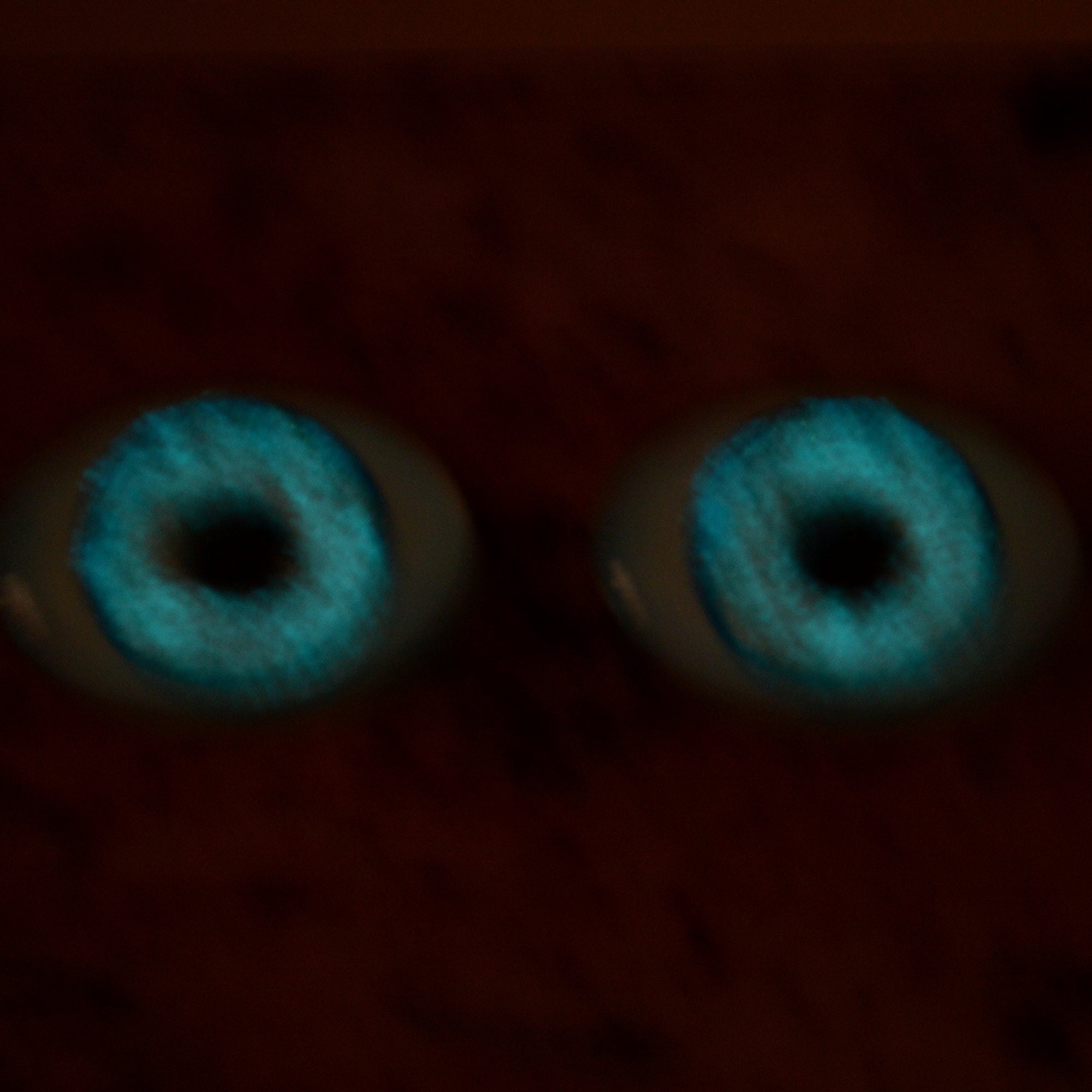 Glowing Aqua Blue Oval Glass Doll Eyes – Handmade Glass Eyes, image size:2000x2000