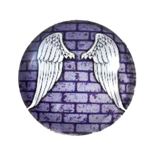 Gothic Angel Wings Glass Cabochon
