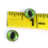 10mm Dark Lime Green Cat Glass Eyes