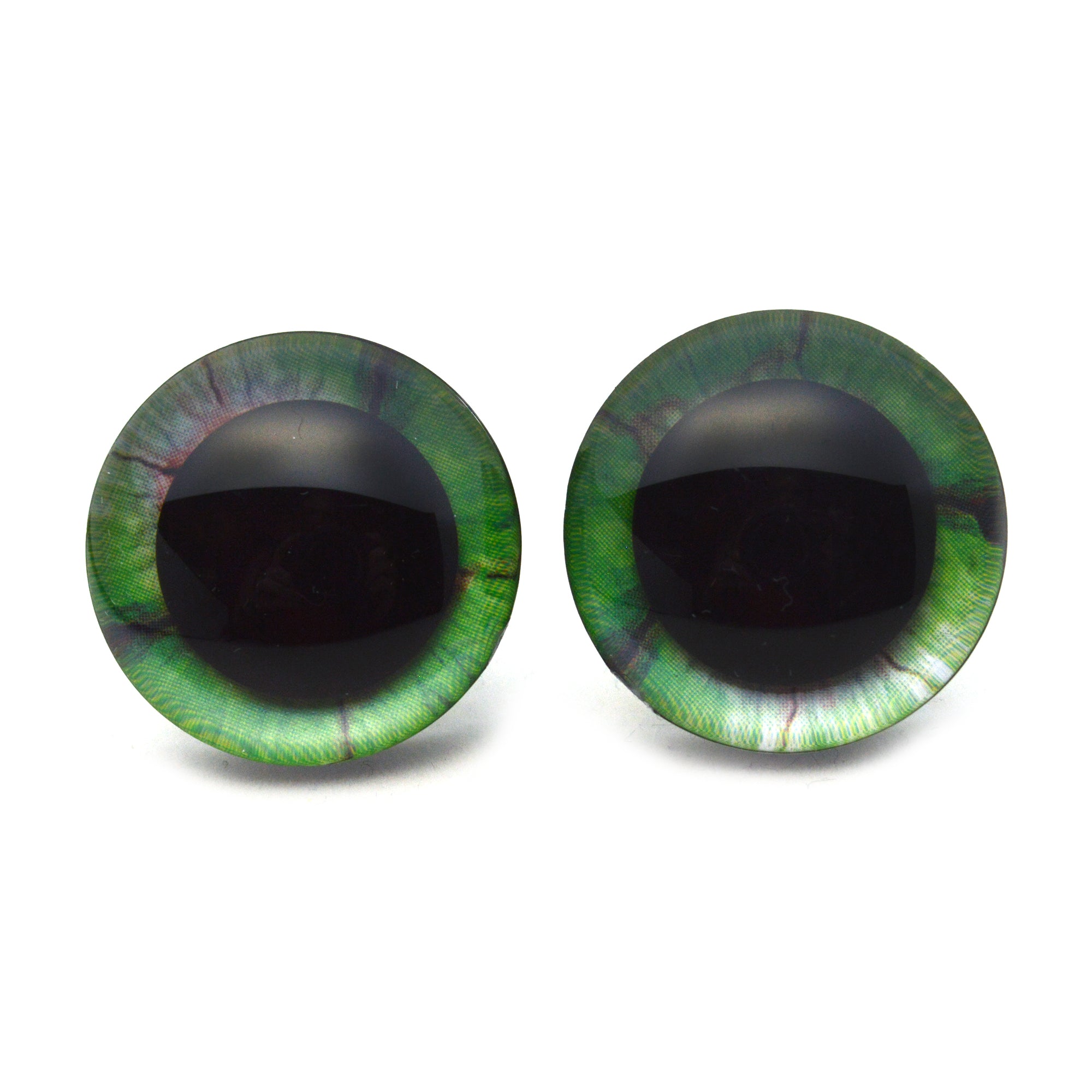 Green Zombie Plastic Safety Eyes – Handmade Glass Eyes