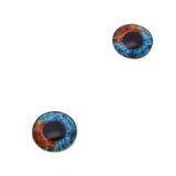 Heterochromia Dual Blue and Brown Human Glass Eyes