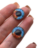 16mm Heterochromia Dual Blue and Brown Human Glass Eyes