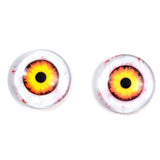 Nightmare Clown Yellow and Orange Glass Doll Eyes