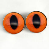 Orange Fox Sew-On Button Glass Eyes