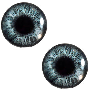 Sparkling Gray Human Glass Eye