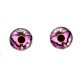 Pink Butterfly Glass Eyes