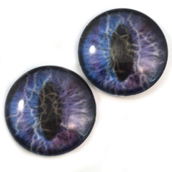 Purple Lightning Storm Animated Dragon Glass Eyes