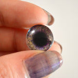 14mm Changing Purple and Yellow Animated Doll Glass Eyes