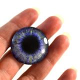 Purple Fantasy Glass Eye with Yellow