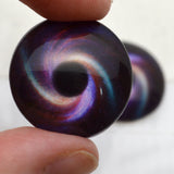 Rainbow Spiral Galaxy Glass eyes