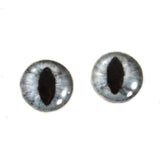 Silver Gray Cat Glass Eyes