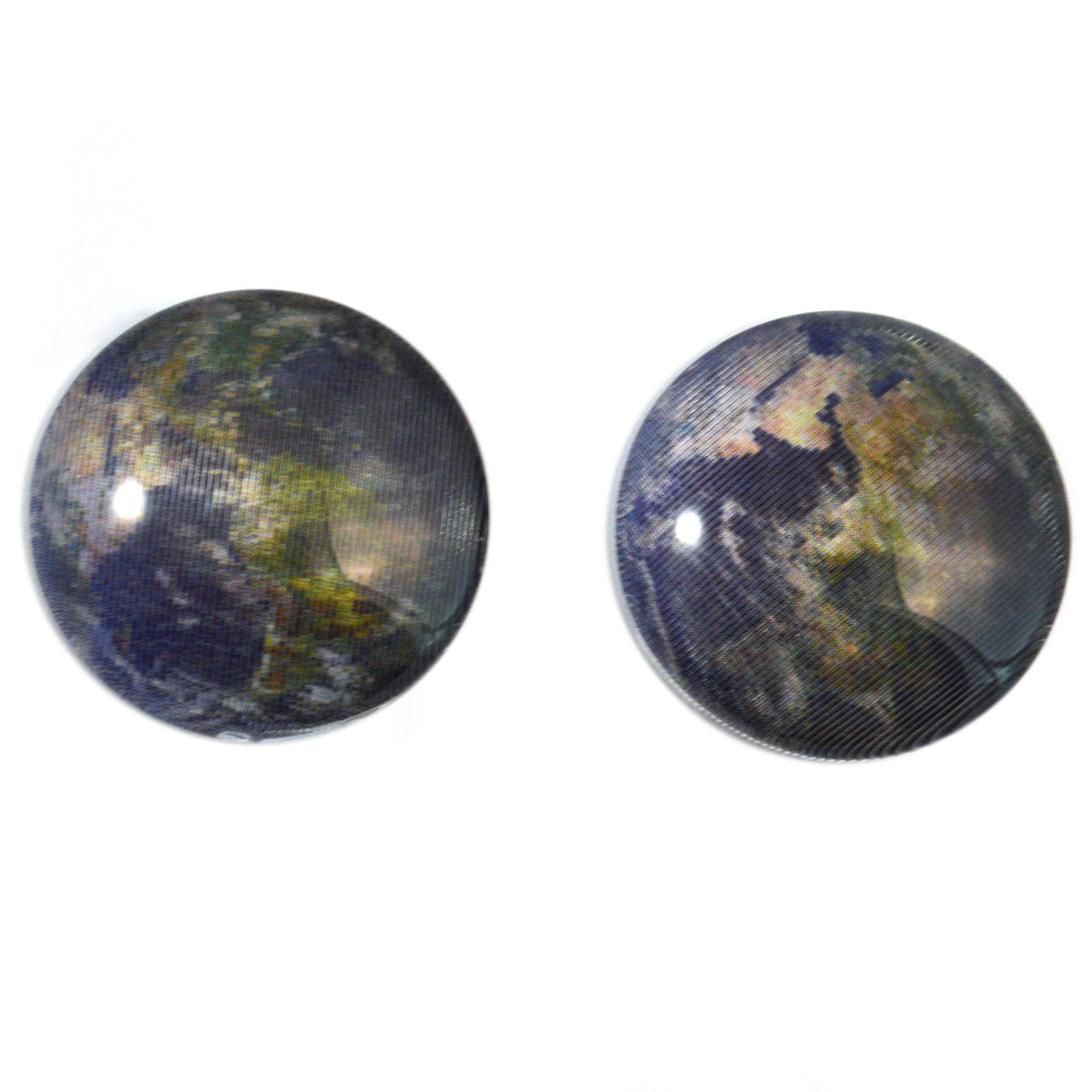 Spinning World Animated Earth Cabochon – Handmade Glass Eyes