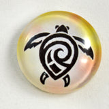 Tribal Turtle Glass Cabochon