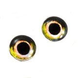 Yellow and Green Fish Glass Eyes