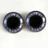 Sew On Buttons Wide Purple Glass Eyes