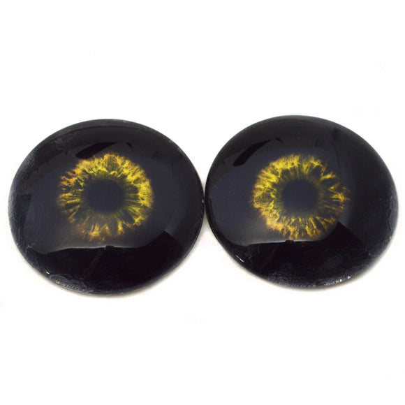 Black and Yellow Zombie Monster Glass Eyes