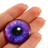 Blue and Pink Steampunk Glass Eye
