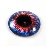 Blue and Red Fantasy Glass Eye