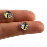 8mm Blue and Yellow Fantasy Dragon Glass Eyes