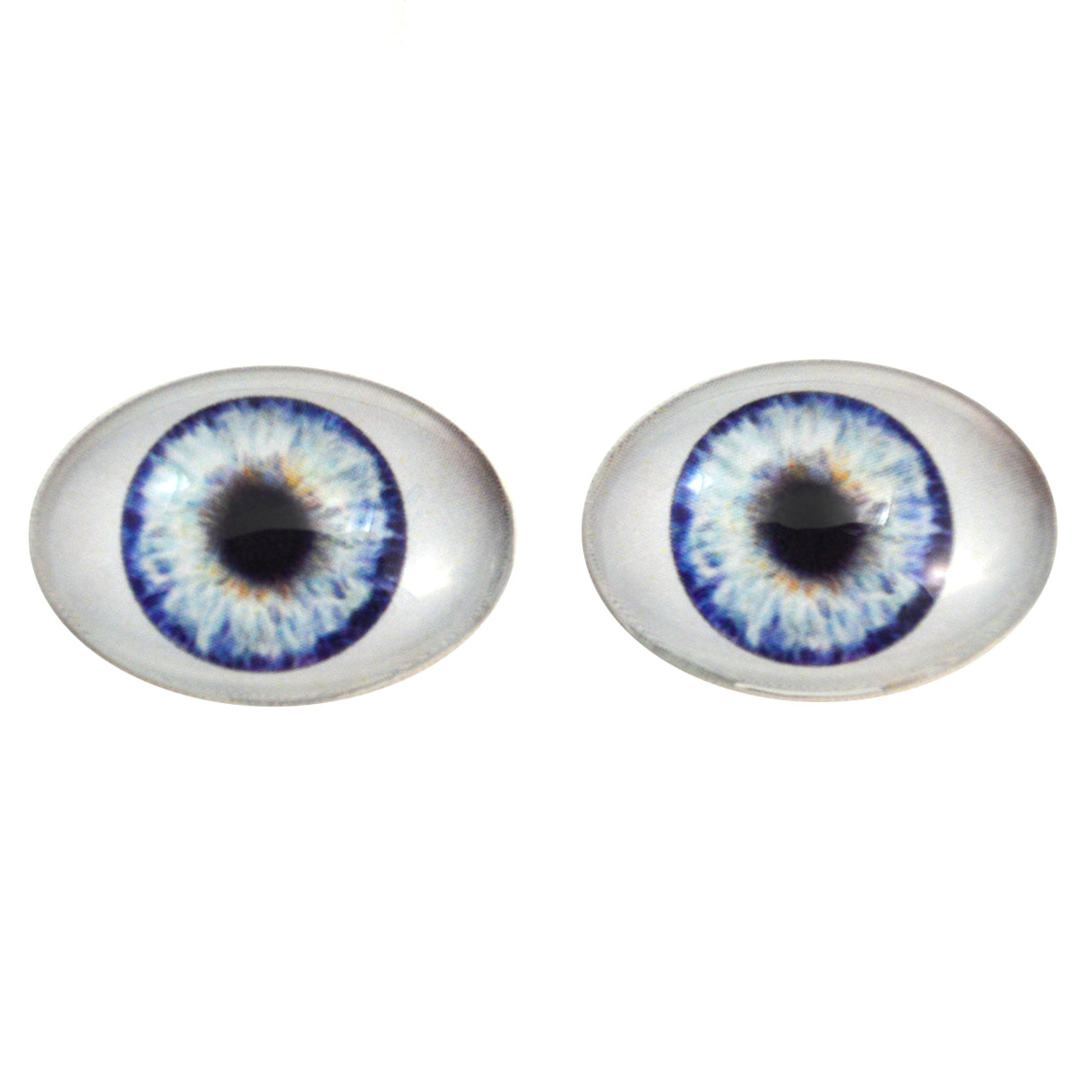 30mm Blue Glass Eye Human Design with Whites for Taxidermy Art  Dealer-made 14mm plaster glass eyes, blue gradation, doll eyes display picture 1