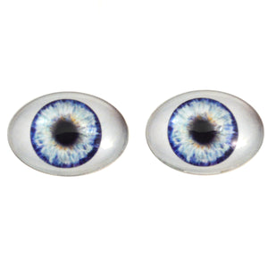 Blue Doll Oval Glass Eye