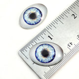 Blue Doll Oval Glass Eyes