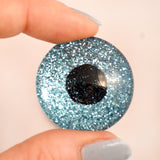 Blue Glitter Sparkling Glass Eye