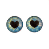 Blue Heart Doll Glass Eyes