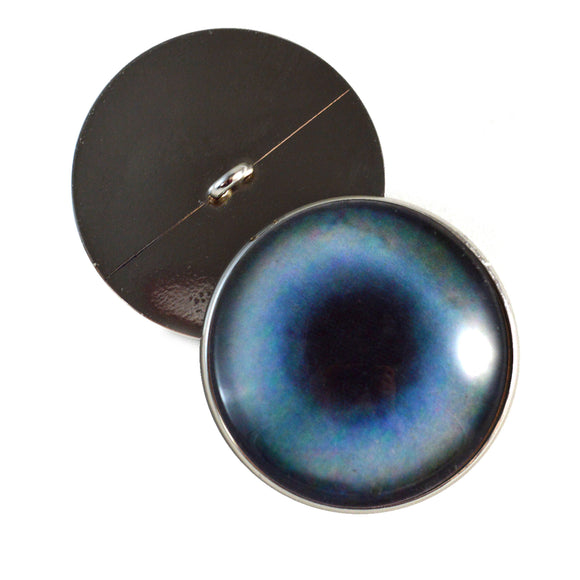 Sew On Buttons Blue Husky Dog Glass Eyes