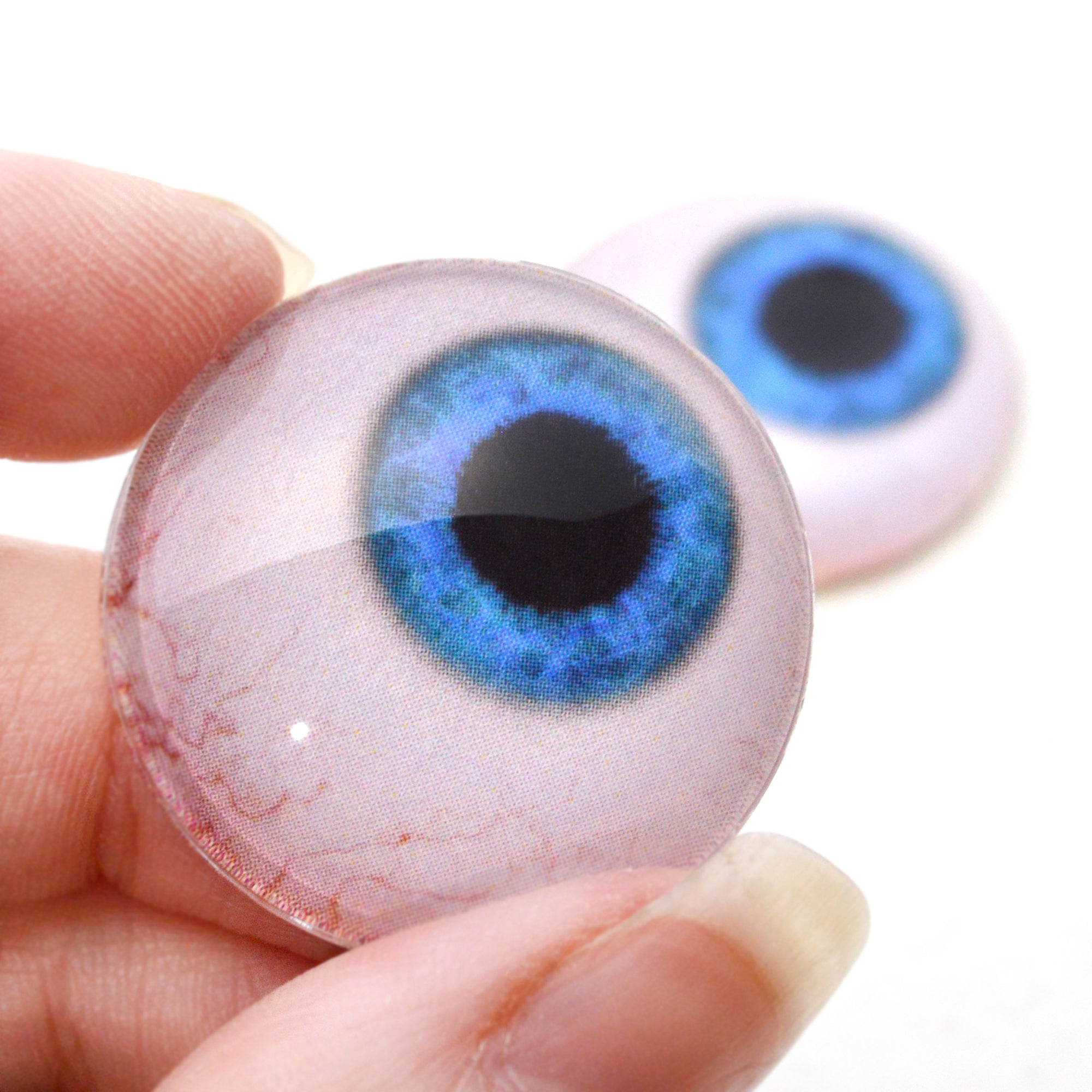 High Domed Side Glance Brown Human Glass Eyes – Handmade Glass Eyes