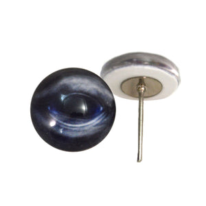 Blue Whale Glass Eyes on Wire Pin Posts
