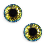 Blue and Yellow Fantasy Glass Eyes