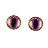 Brown and Fuchsia Cat Glass Eyes